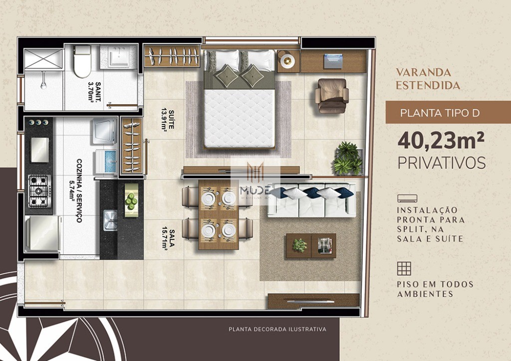 Apartamento, 1 quarto, 38 m² - Foto 9