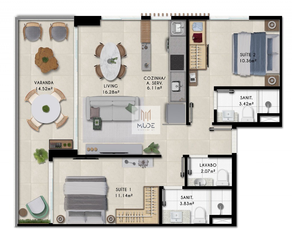 Apartamento, 2 quartos, 67 m² - Foto 14