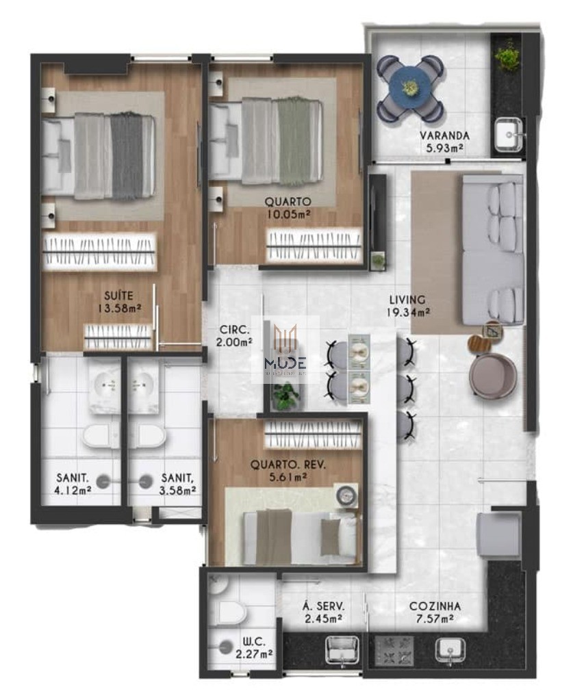 Apartamento, 3 quartos, 76 m² - Foto 7