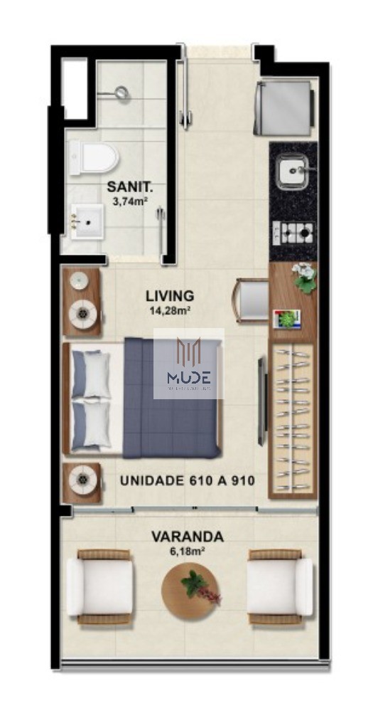 Apartamento, 1 quarto, 24 m² - Foto 17