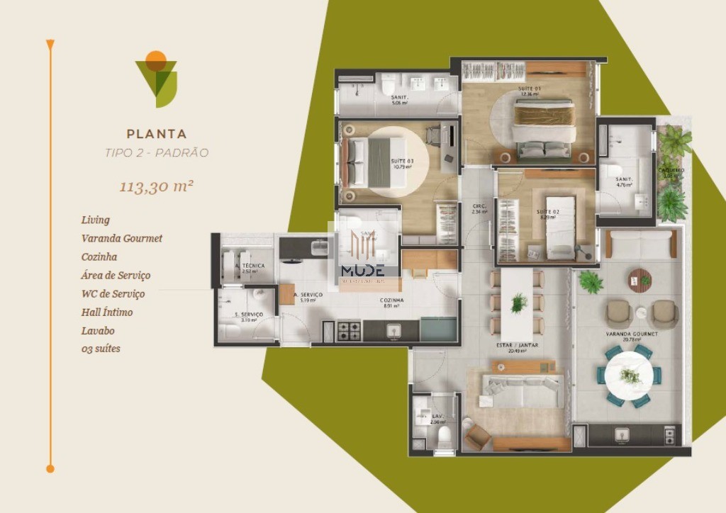 Apartamento, 3 quartos, 113 m² - Foto 21