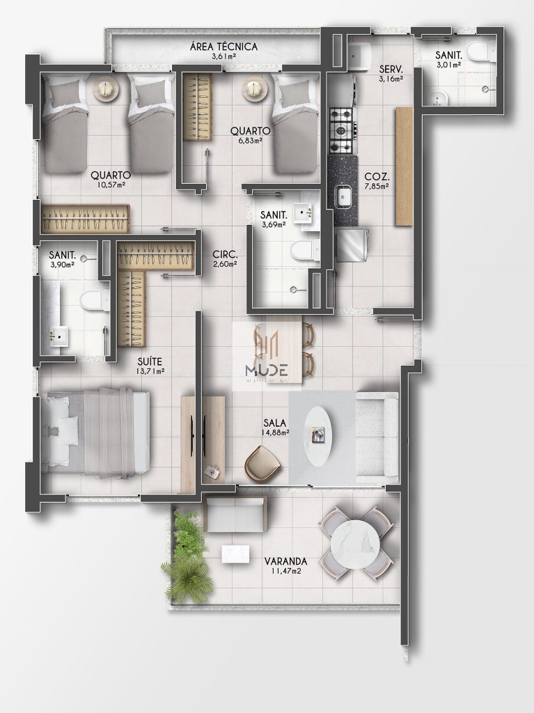 Apartamento, 3 quartos, 85 m² - Foto 37