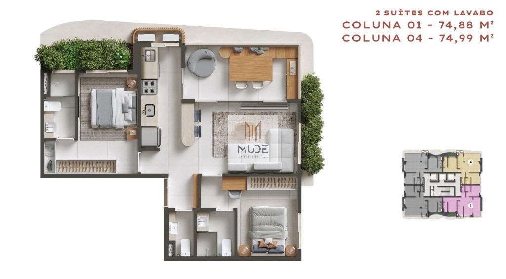 Apartamento, 2 quartos, 74 m² - Foto 29