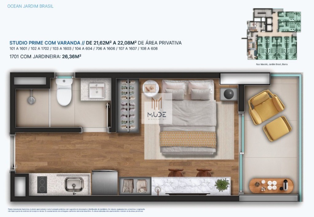 Apartamento, 1 quarto, 21 m² - Foto 23