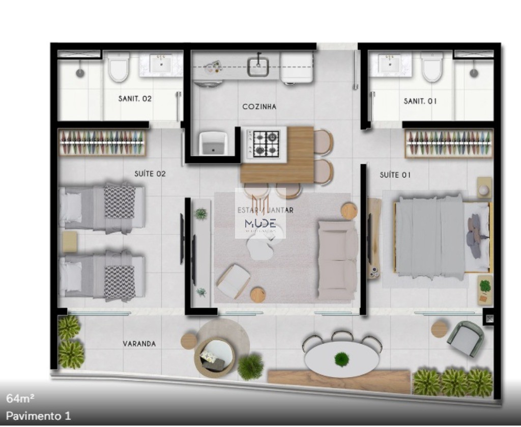Apartamento, 2 quartos, 65 m² - Foto 21