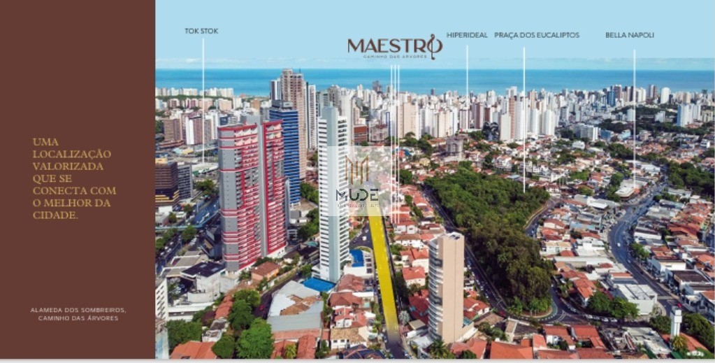 Maestro Residence - Apartamentos com 4 Suítes de 159m² - Varanda Gourmet - no Caminho das Árvores Salvador Bahia