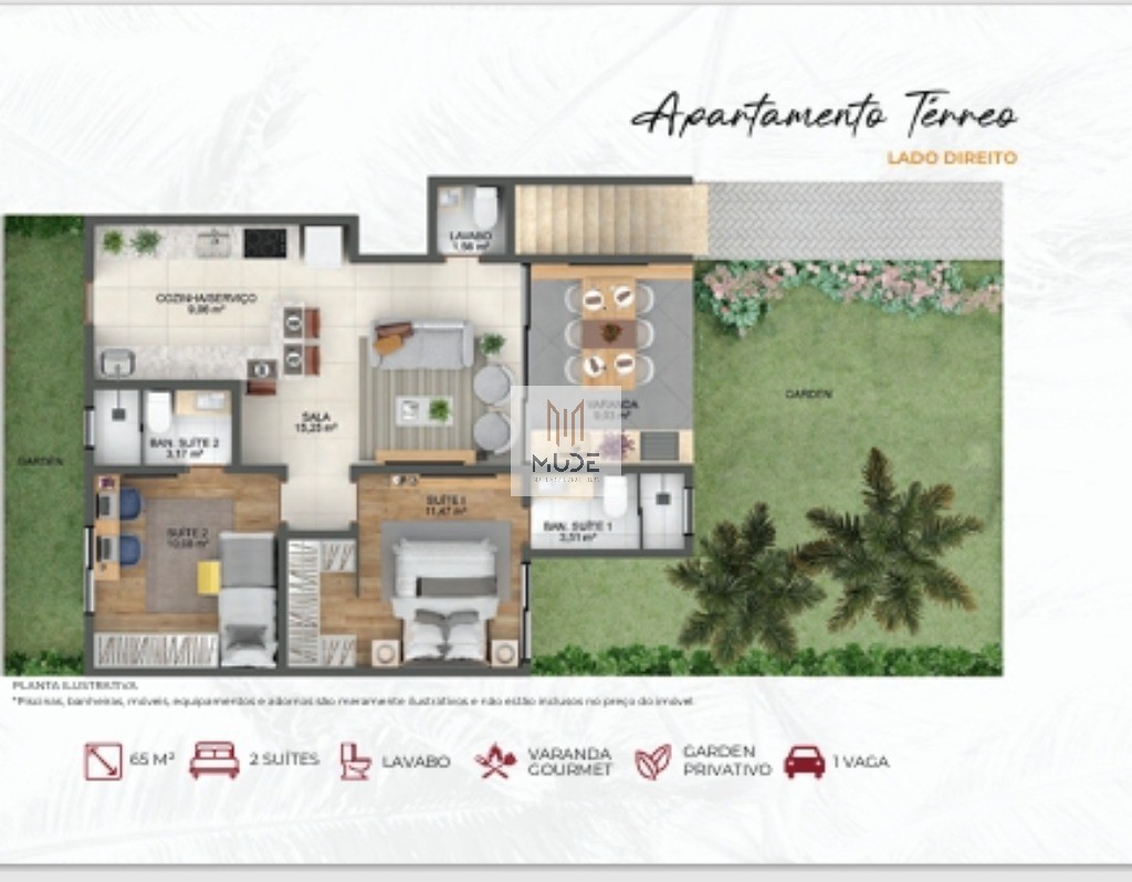PRIME JOANES Apartamentos á Venda de 2 Suítes com área de 69m² e opções de Garden Privativo em Buraquinho - Lauro de Freitas/BA