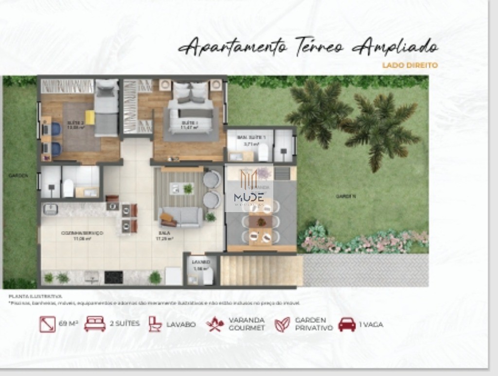 PRIME JOANES Apartamentos á Venda de 2 Suítes com área de 69m² e opções de Garden Privativo em Buraquinho - Lauro de Freitas/BA