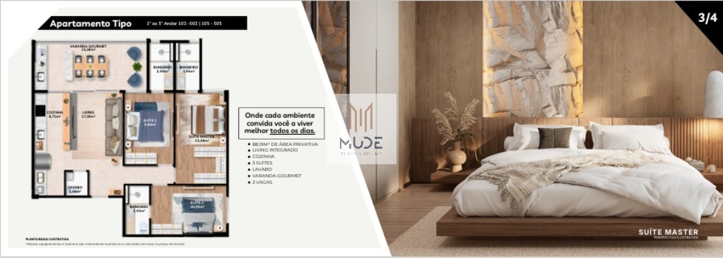 UP VILAS Apartamentos e Coberturas de Alto Padrão- NASCENTE- com 74,68 m², 88,19 m² e 95,10 m²- em Lauro de Freitas - Vilas do Atlântico