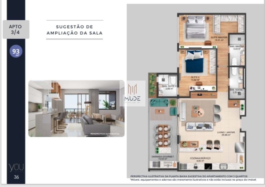 YOU VILAS Cobertura com Suíte e Terraço - 4 quartos, 3 suítes - 97,30 m² - Á venda - Vilas do Atlântico Lauro de Freitas
