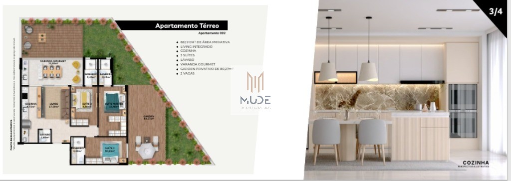 UP VILAS Apartamentos e Coberturas de Alto Padrão- NASCENTE- com 74,68 m², 88,19 m² e 95,10 m²- em Lauro de Freitas - Vilas do Atlântico