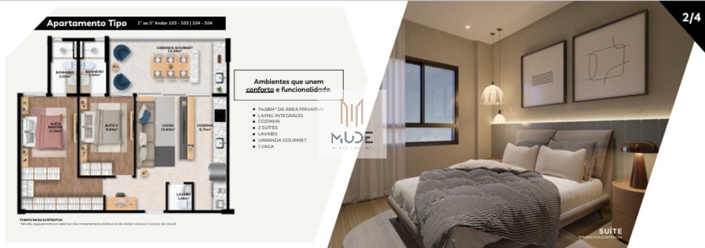 UP VILAS Apartamentos e Coberturas de Alto Padrão- NASCENTE- com 74,68 m², 88,19 m² e 95,10 m²- em Lauro de Freitas - Vilas do Atlântico