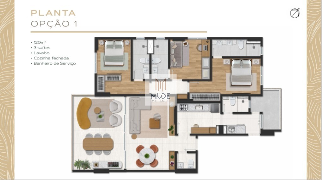 LOGDE CAMINHOS DAS ÁRVORES - Apartamentos de 2 ou 3 Suítes - 120m² - Salvador