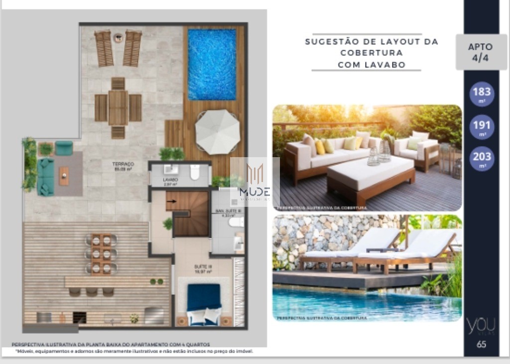 YOU VILAS Cobertura com Suíte e Terraço - 4 quartos, 3 suítes - 97,30 m² - Á venda - Vilas do Atlântico Lauro de Freitas
