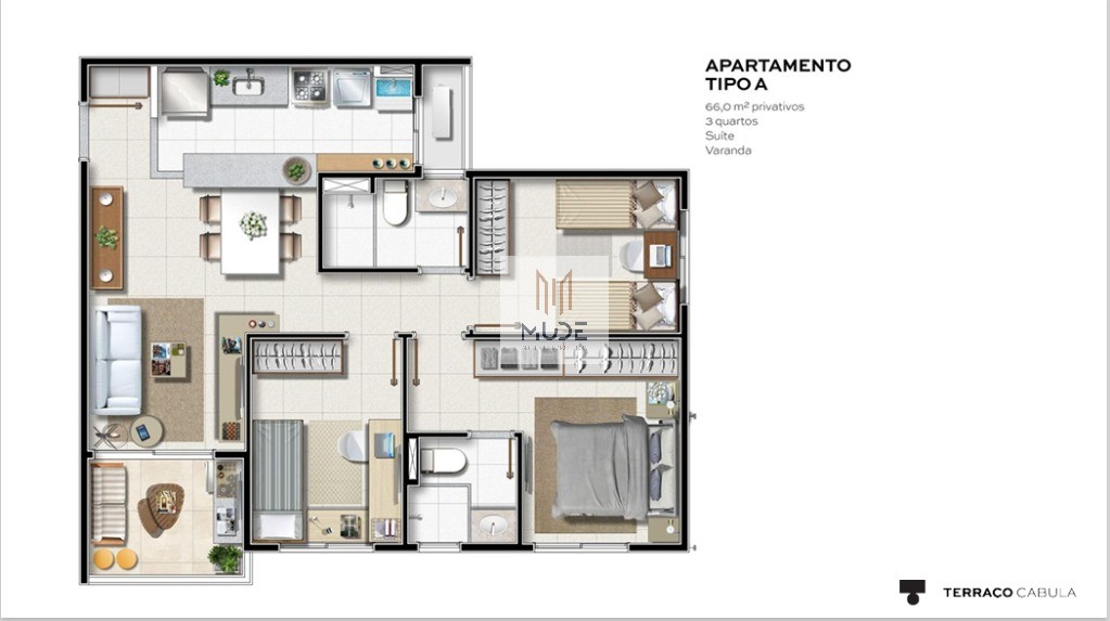 Apartamento, 3 quartos, 66 m² - Foto 46