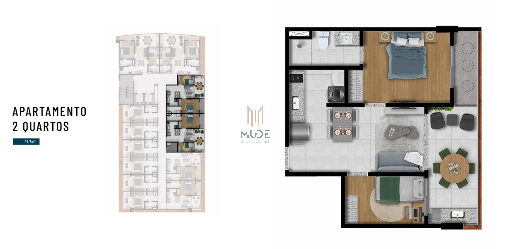 Apartamento, 2 quartos, 47 m² - Foto 22