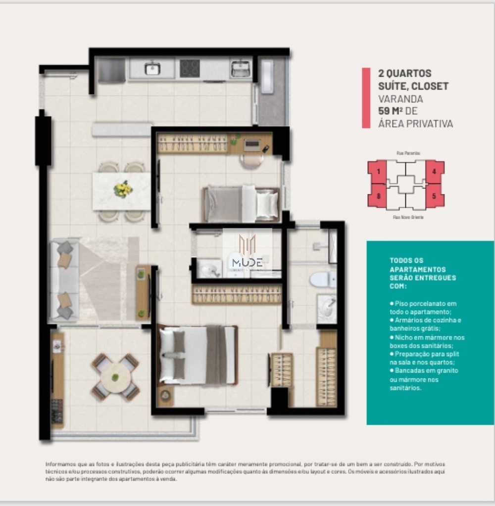 Apartamento, 2 quartos, 59 m² - Foto 16