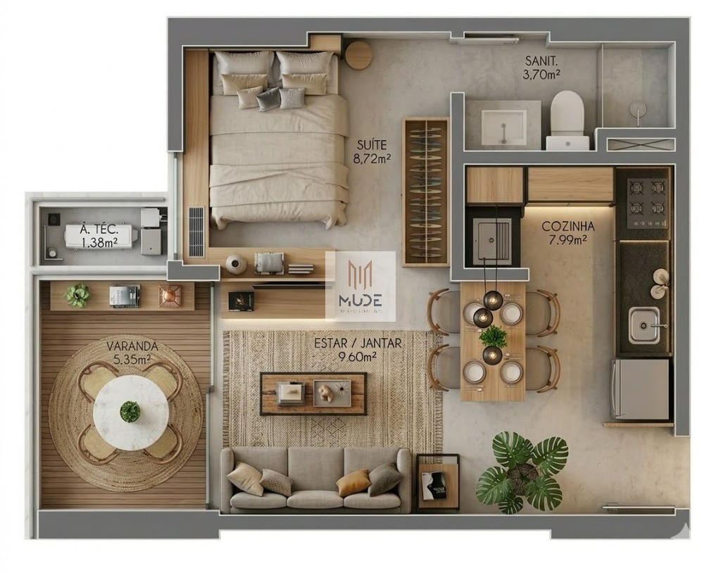 BIOSPHERE ESSENCE Studios, Apartamentos de 1 e 2 quartos com Suíte - de 22 m², 36m² e 52m² - Av. Paralela
