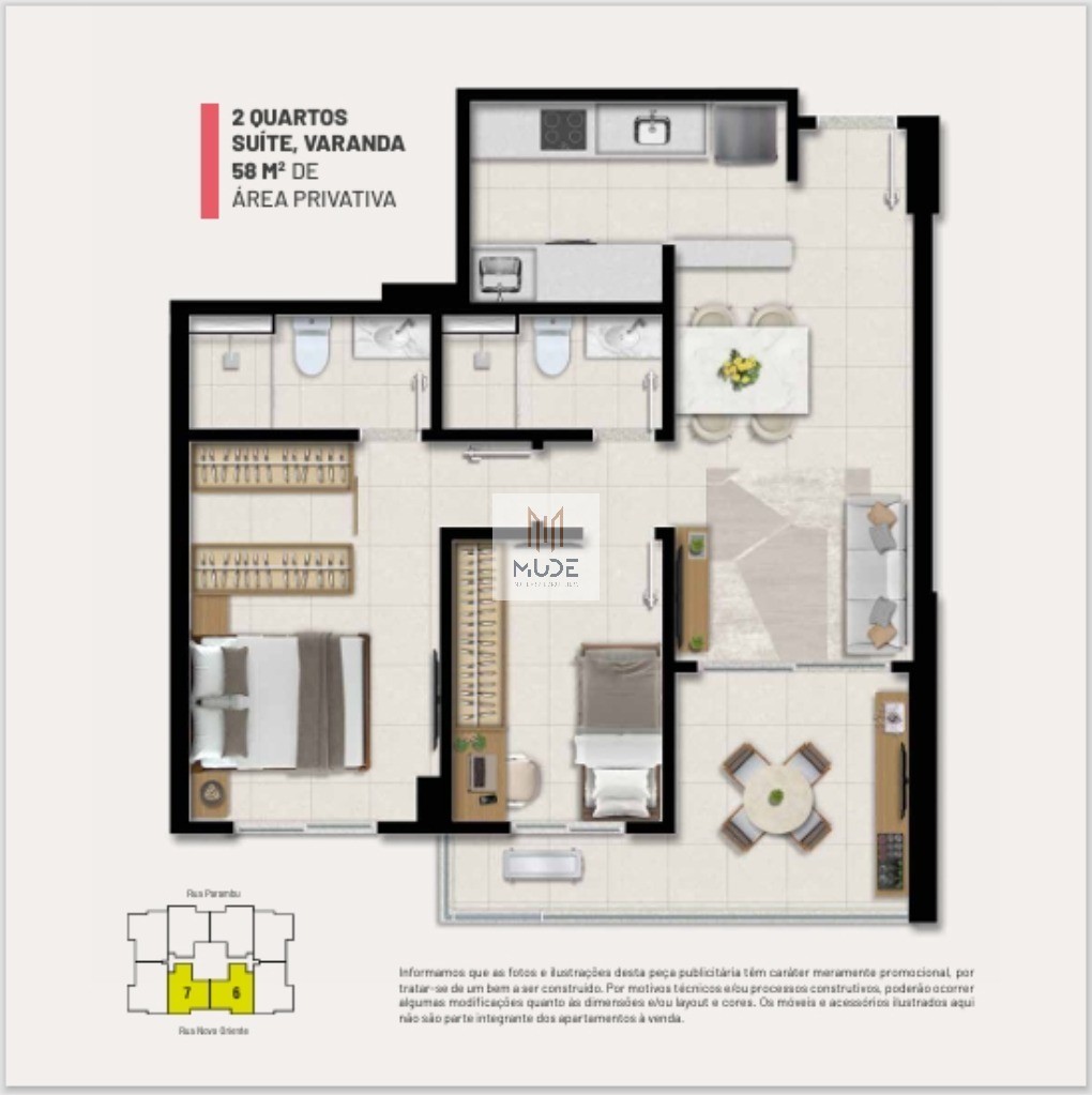 Apartamento, 2 quartos, 59 m² - Foto 18
