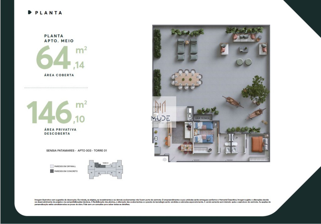 SENSIA PATAMARES Apartamentos de 2 e 3 Quartos com suíte, áreas de 64 e 83 m² - Salvador/BA