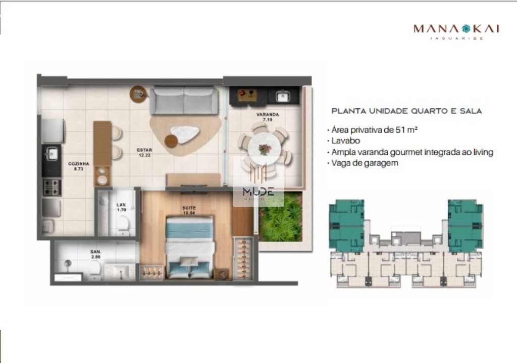 Apartamento, 1 quarto, 51 m² - Foto 12