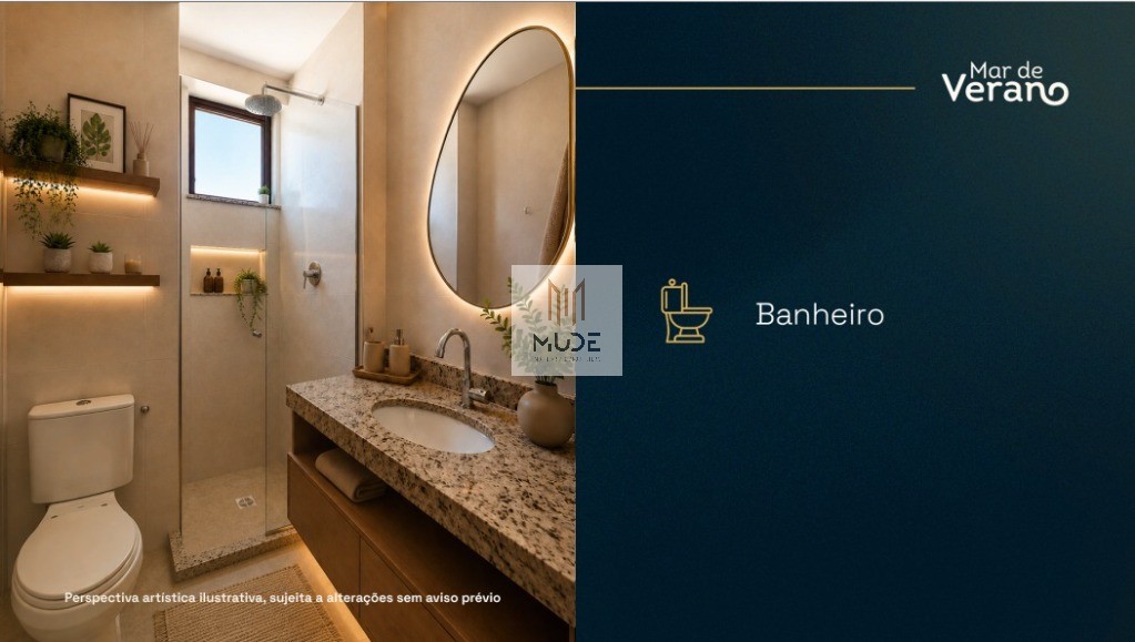 MAR DE VERANO Apartamento á Venda de 2 Quartos, 1 Suíte com Área de 57,75m² - NASCENTE- Vista Mar Permanente - Salvador/BA