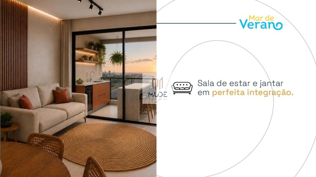 MAR DE VERANO Apartamento á Venda de 2 Quartos, 1 Suíte com Área de 57,75m² - NASCENTE- Vista Mar Permanente - Salvador/BA