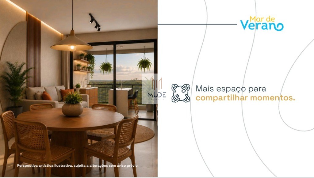 MAR DE VERANO Apartamento á Venda de 2 Quartos, 1 Suíte com Área de 57,75m² - NASCENTE- Vista Mar Permanente - Salvador/BA