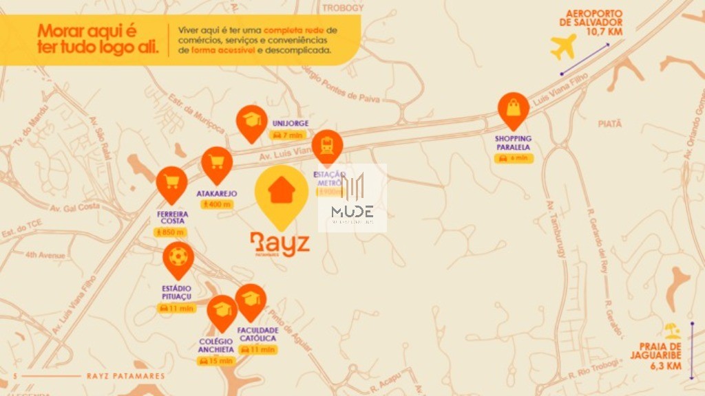 RAYZ PATAMARES Apartamentos á Venda de 2 Quartos 40,06m² e 2 Quartos com Suíte 44,26m² - Garden - Salvador/BA