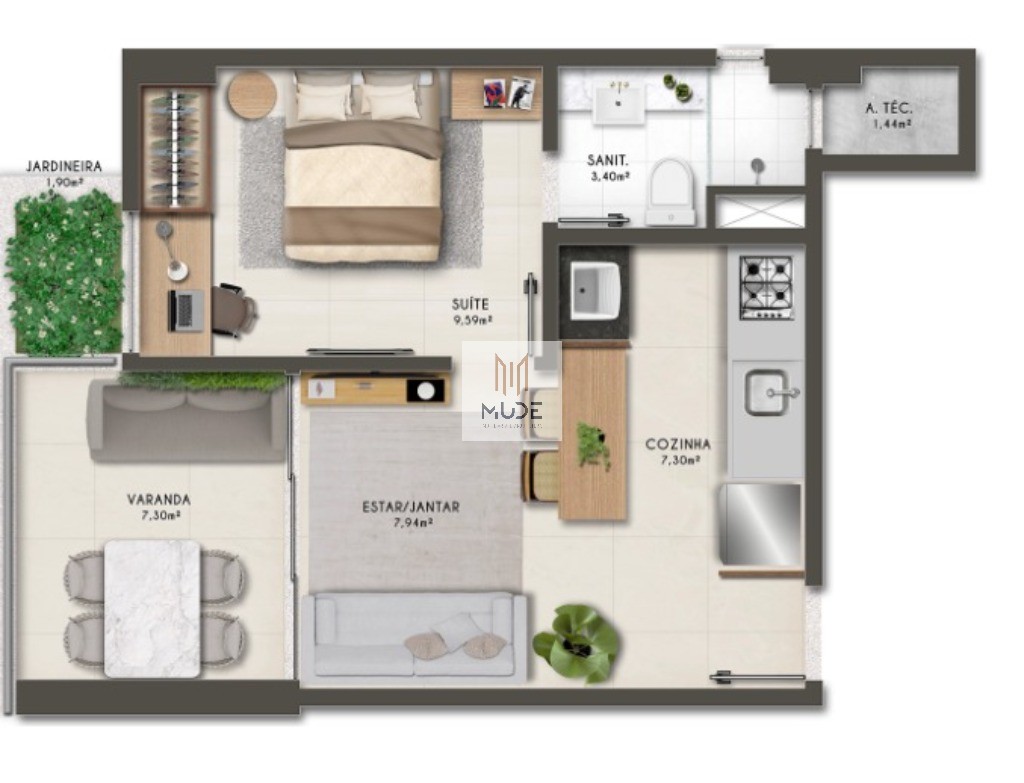 Apartamento, 1 quarto, 38 m² - Foto 14