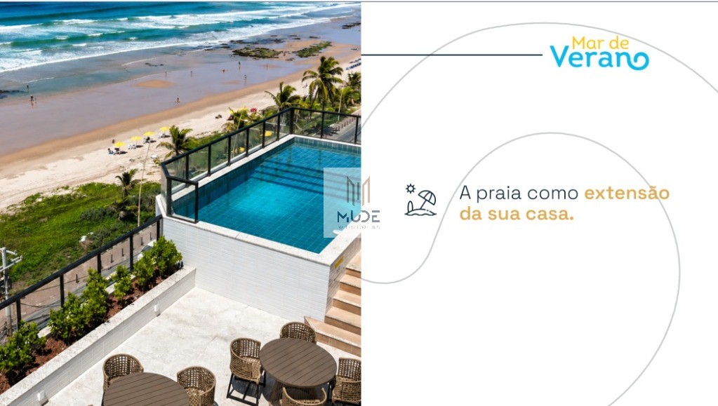 MAR DE VERANO Apartamento á Venda de 2 Quartos, 1 Suíte com Área de 57,75m² - NASCENTE- Vista Mar Permanente - Salvador/BA