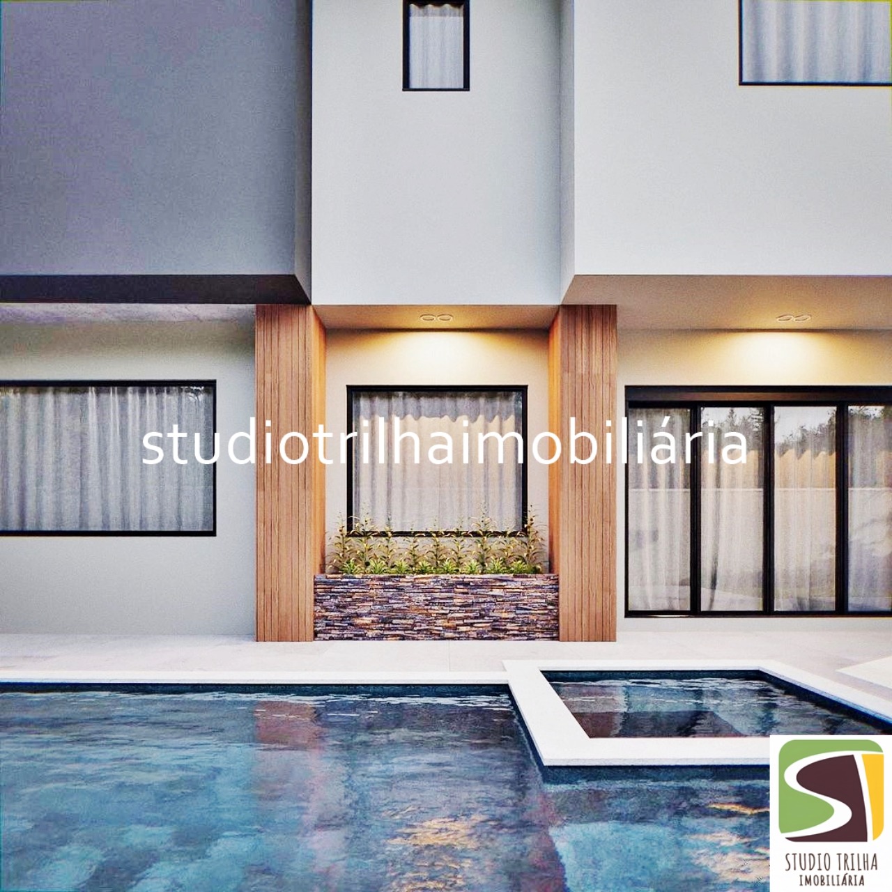 Sobrado moderno de alto padrão, 339m², 4 Suítes, Piscina e SPA