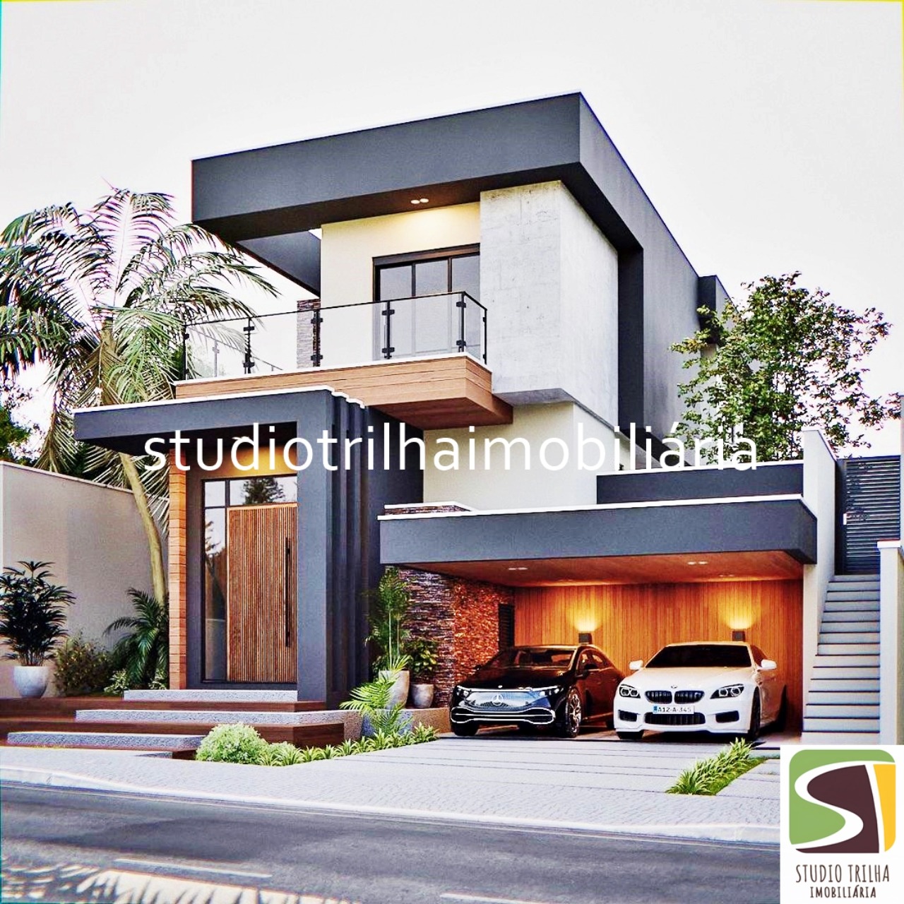 Sobrado moderno de alto padrão, 339m², 4 Suítes, Piscina e SPA