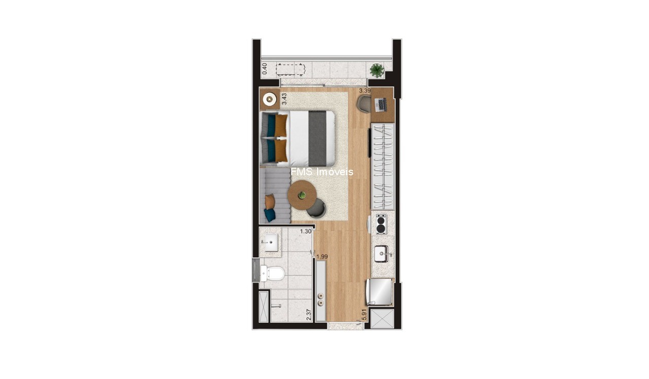 Apartamento, 1 quarto, 24 m² - Foto 15
