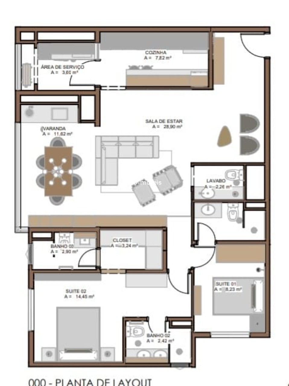 Apartamento, 2 quartos, 107 m² - Foto 2