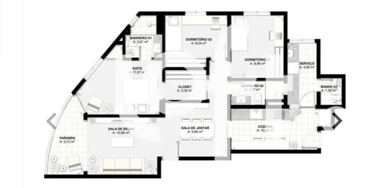 Apartamento, 3 quartos, 100 m² - Foto 34