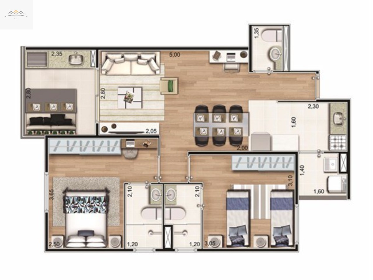 Apartamento, 2 quartos, 72 m² - Foto 22