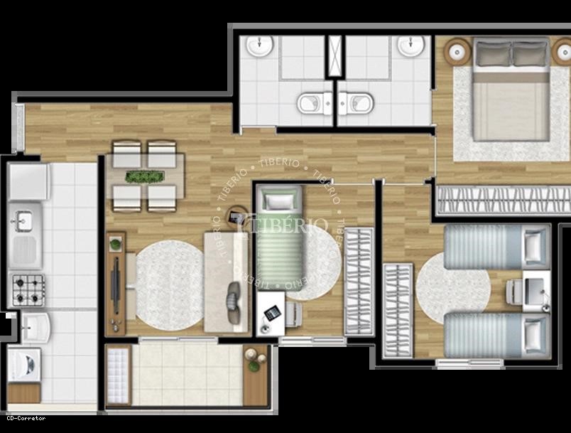 Apartamento, 3 quartos, 60 m² - Foto 6