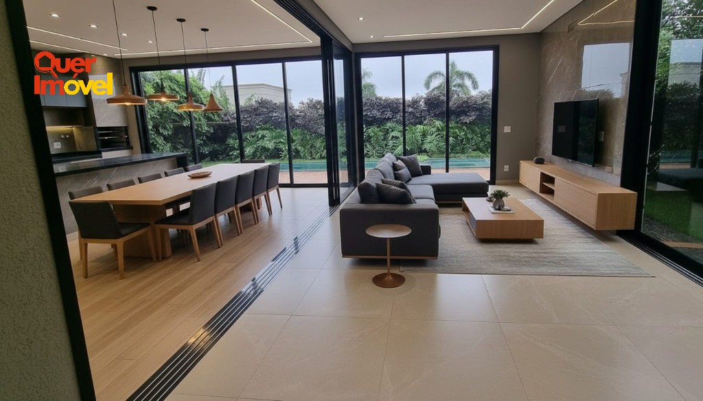 Oportunidade única: Casa de alto padrão em condomínio à venda em Ribeirão Preto-SP no Residencial E Empresarial Alphaville! 4 quartos, 4 suítes, 2 salas, 7 banheiros, 6 vagas de garagem, 421m². Quer…