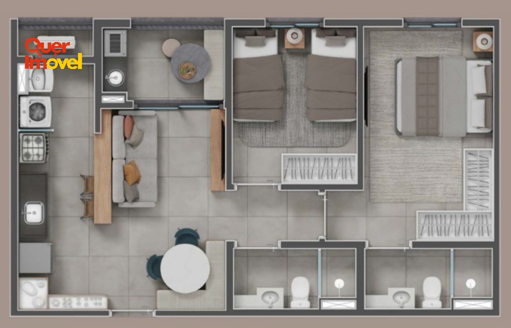 Apartamento, 2 quartos, 58 m² - Foto 4