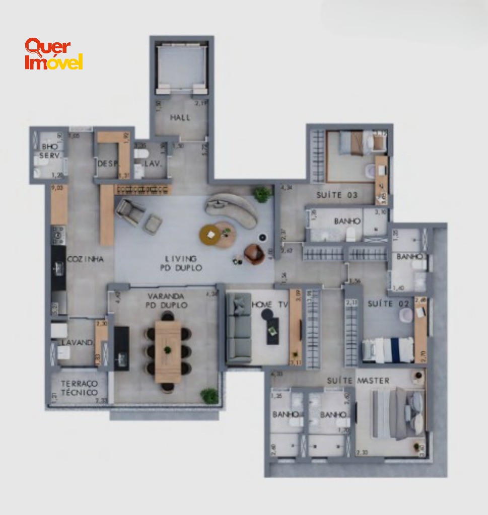 Apartamento, 3 quartos, 179 m² - Foto 7