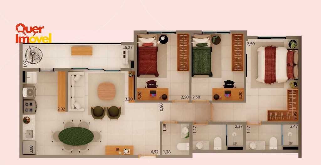 Apartamento, 3 quartos, 77 m² - Foto 3