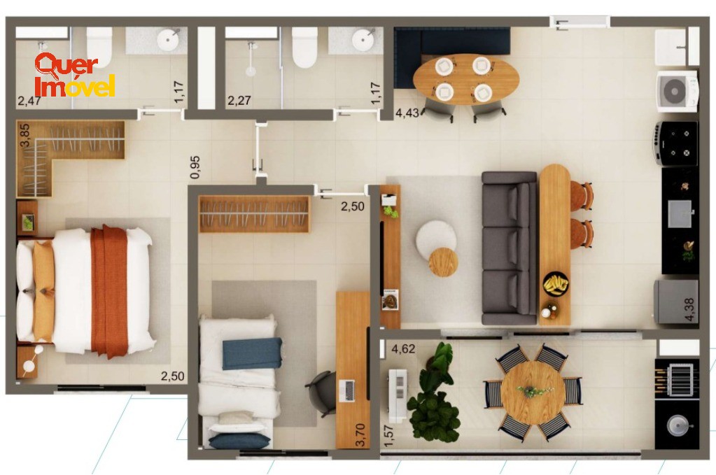 Apartamento, 2 quartos, 62 m² - Foto 4
