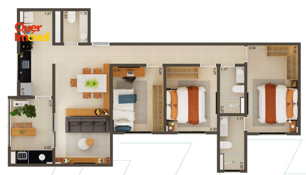Apartamento, 3 quartos, 81 m² - Foto 4
