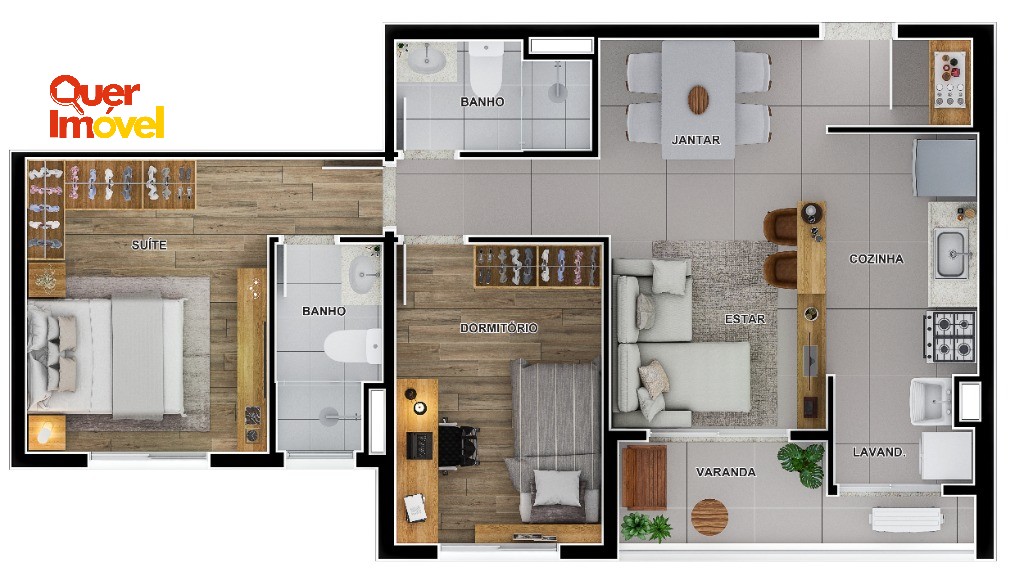 Apartamento, 2 quartos, 62 m² - Foto 3