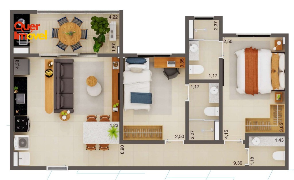 Apartamento, 2 quartos, 64 m² - Foto 4