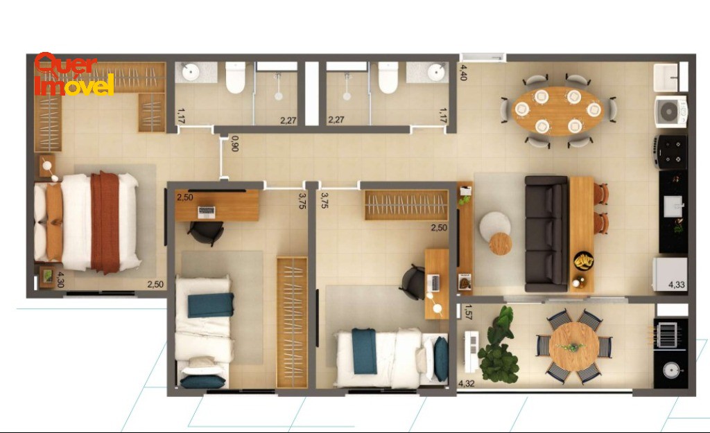 Apartamento, 2 quartos, 75 m² - Foto 4