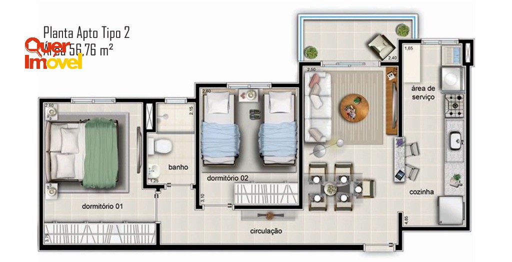 Apartamento à venda em ribeirão preto-sp, parque são sebasti