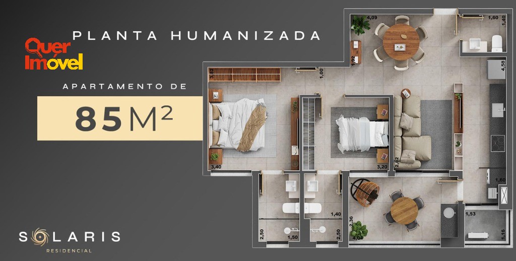 Apartamento, 2 quartos, 85 m² - Foto 3