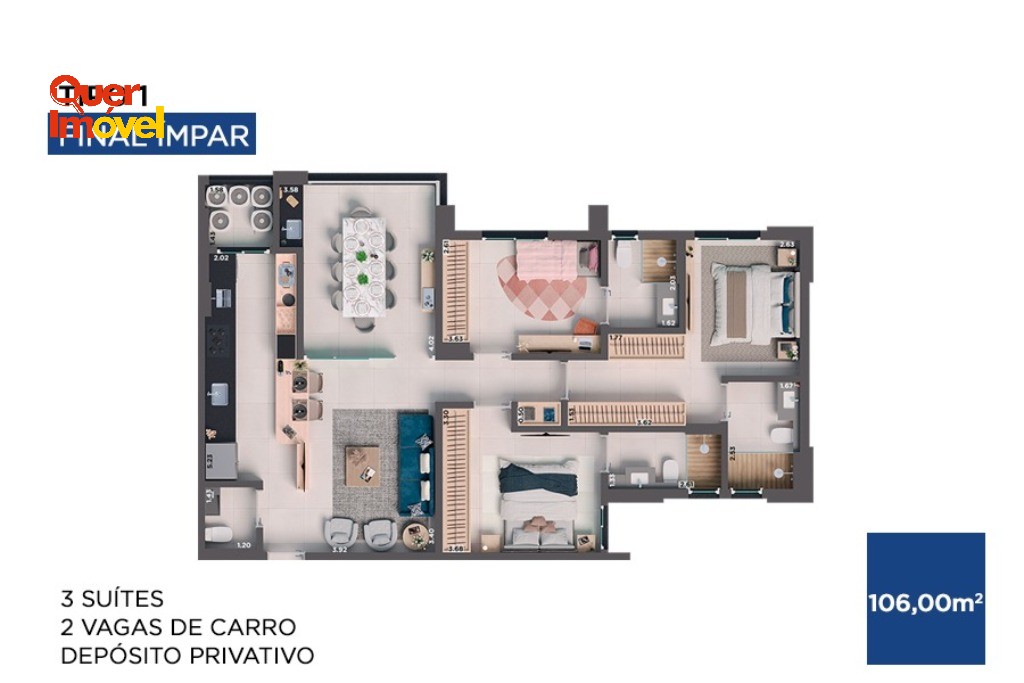 Apartamento, 3 quartos, 106 m² - Foto 5